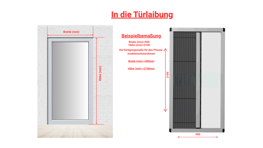 Plissee Insektenschutz für Türen